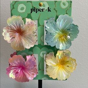 Piper K | Iridescent Hawaiian Hair Clips 🌺